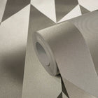 Graphic Groove - Playful Silver Grey Cosmo Living Wallpaper by Galerie