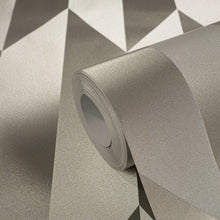 Graphic Groove - Playful Silver Grey Cosmo Living Wallpaper by Galerie