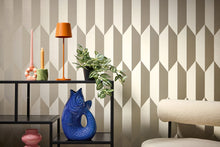 Graphic Groove - Playful Silver Grey Cosmo Living Wallpaper by Galerie