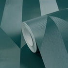 Graphic Groove - Playful Green and Blue Cosmo Living Wallpaper by Galerie
