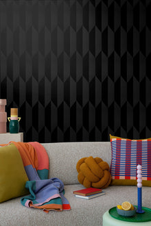Graphic Groove - Playful Black Cosmo Living Wallpaper by Galerie