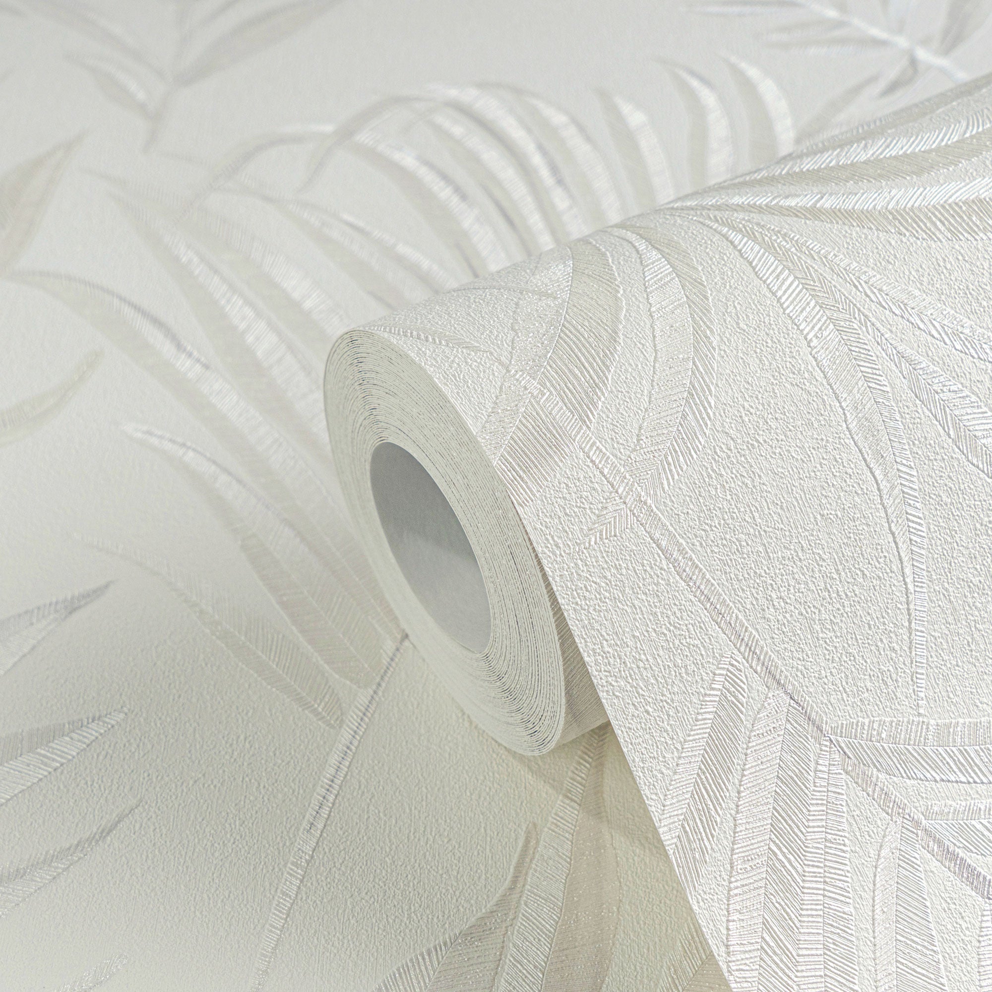 Midnight Botanica -Mystery White Cosmo Living Wallpaper by Galerie