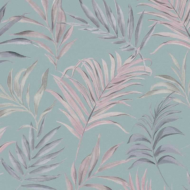 Midnight Botanica -Mystery Blue and Pink Cosmo Living Wallpaper by Galerie