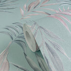 Midnight Botanica -Mystery Blue and Pink Cosmo Living Wallpaper by Galerie