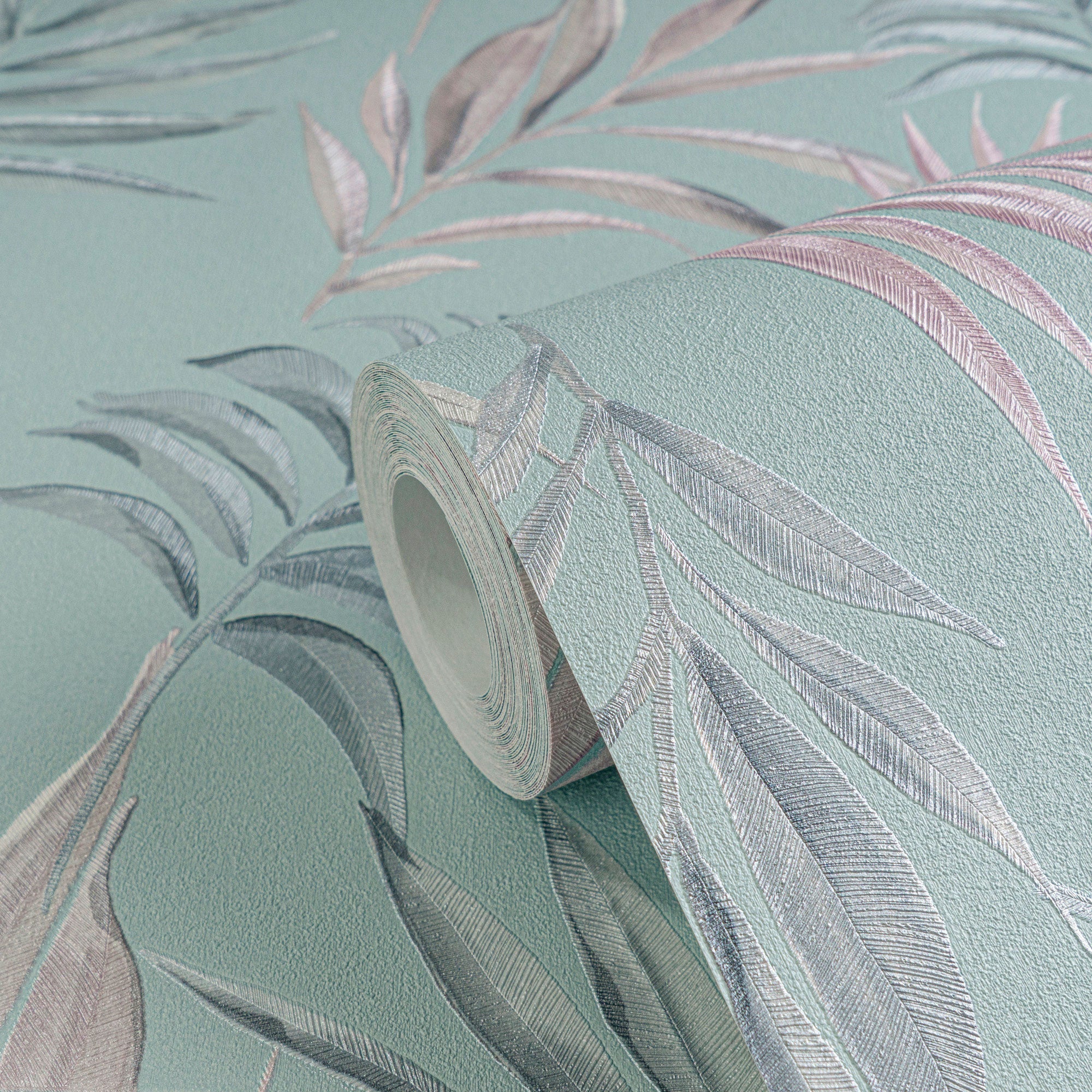 Midnight Botanica -Mystery Blue and Pink Cosmo Living Wallpaper by Galerie