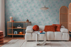 Midnight Botanica -Mystery Blue and Pink Cosmo Living Wallpaper by Galerie