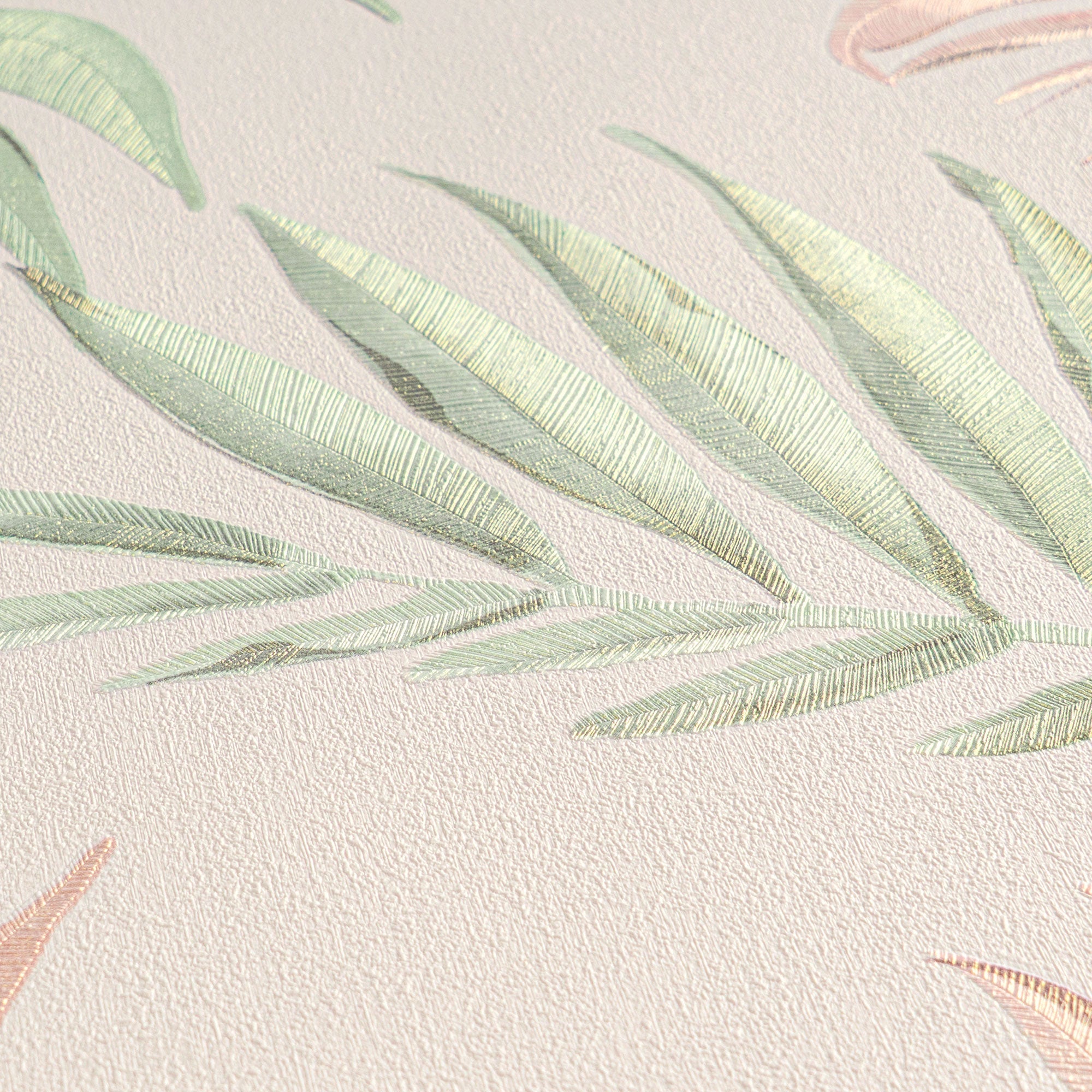 Midnight Botanica -Mystery Pink and Green Cosmo Living Wallpaper by Galerie