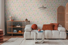 Midnight Botanica -Mystery Pink and Green Cosmo Living Wallpaper by Galerie
