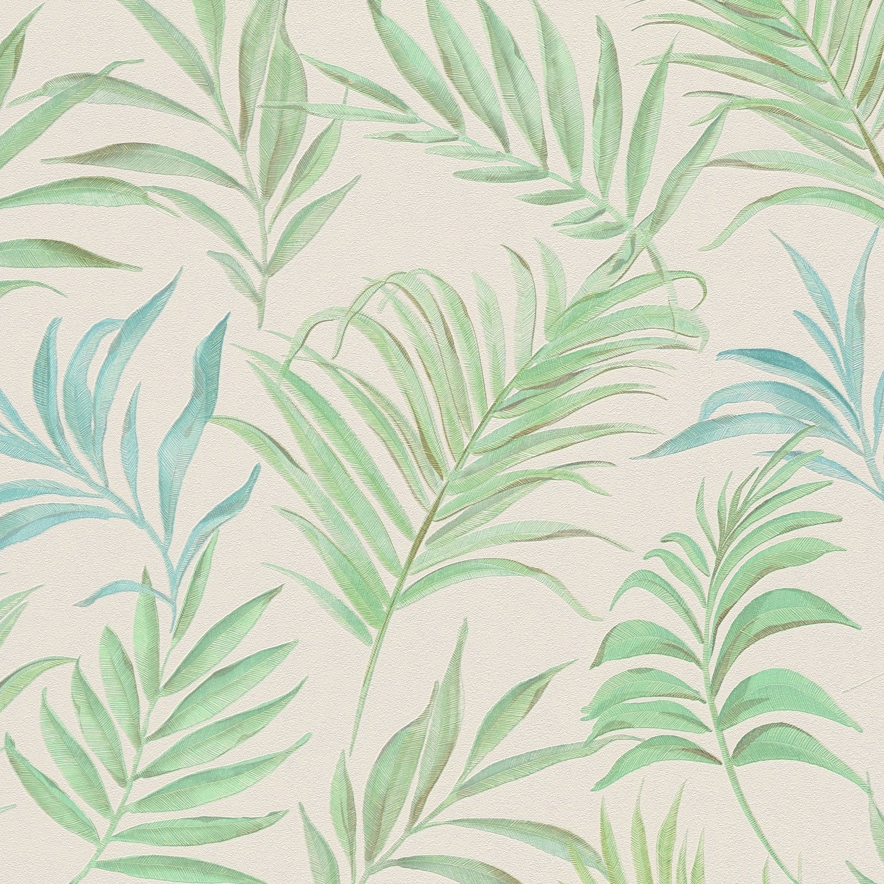 Midnight Botanica -Mystery Green and Blue Cosmo Living Wallpaper by Galerie