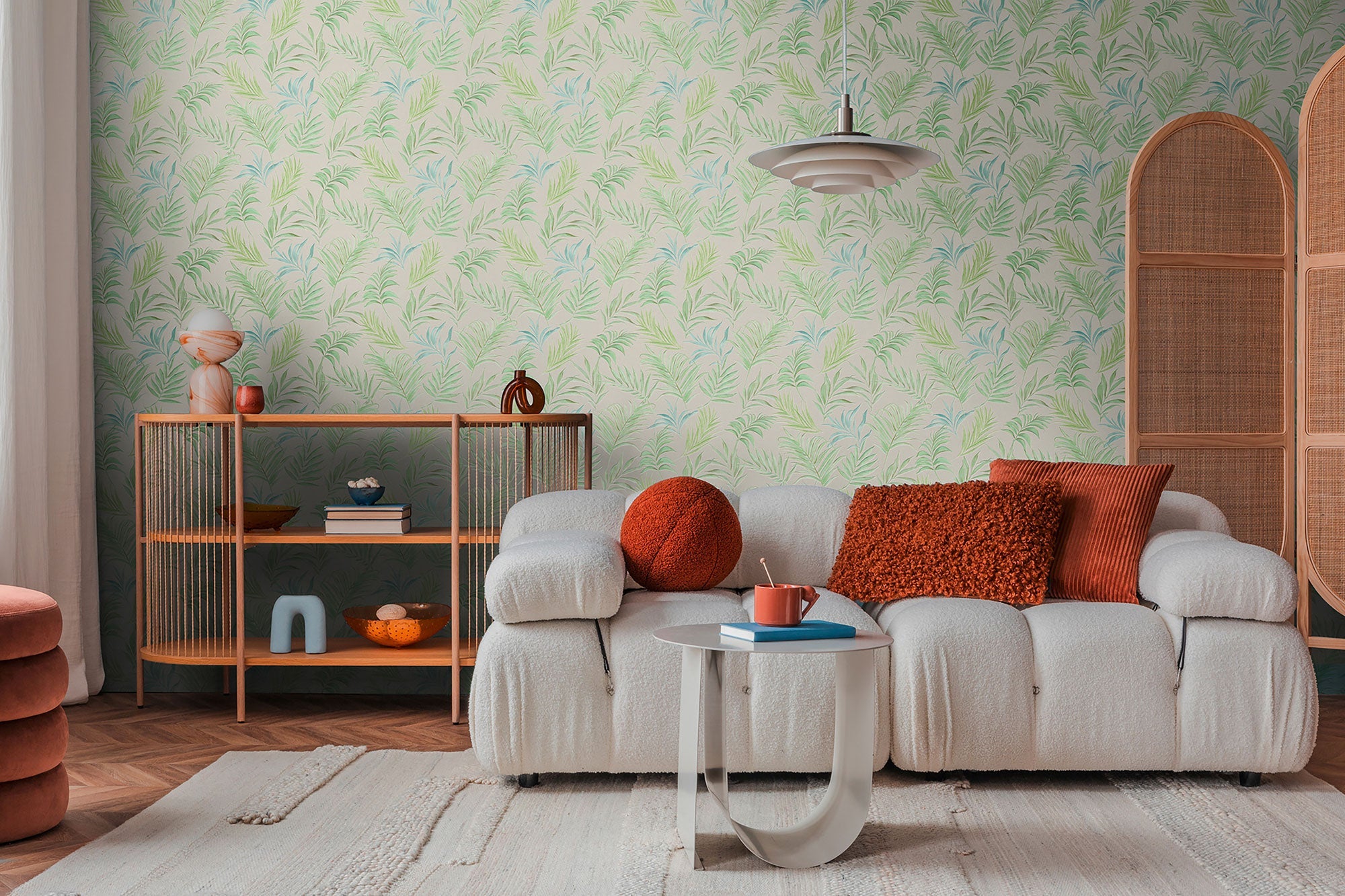 Midnight Botanica -Mystery Green and Blue Cosmo Living Wallpaper by Galerie
