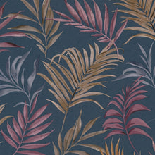 Midnight Botanica -Mystery Blue and Beige Cosmo Living Wallpaper by Galerie