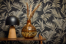 Midnight Botanica -Mystery Black and Gold Cosmo Living Wallpaper by Galerie