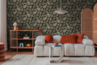 Midnight Botanica -Mystery Black and Gold Cosmo Living Wallpaper by Galerie