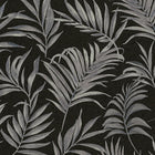 Midnight Botanica -Mystery Silver Grey and Black Cosmo Living Wallpaper by Galerie