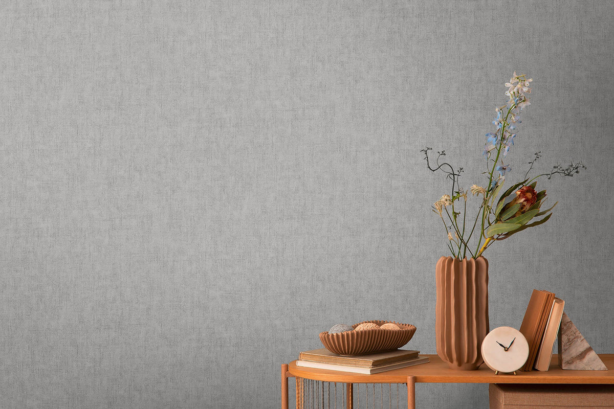 Texture Silver Grey Cosmo Living Wallpaper by Galerie