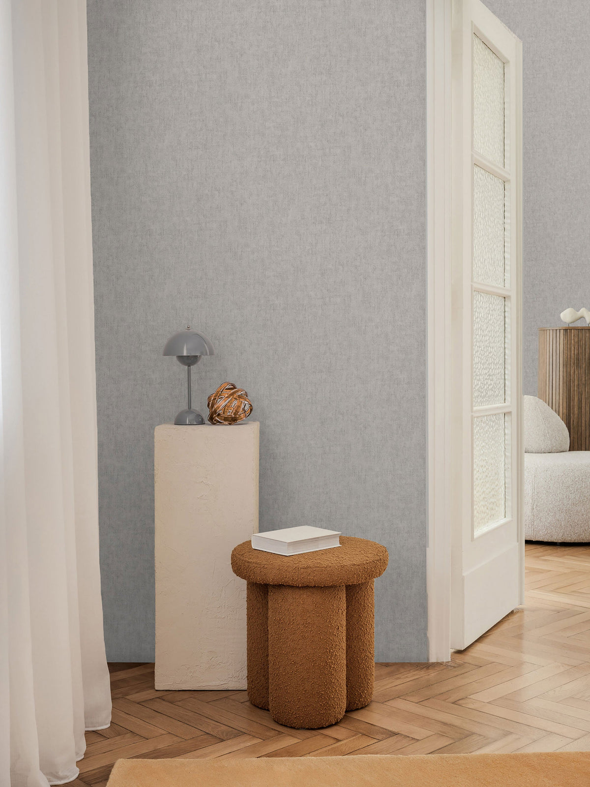 Texture Silver Grey Cosmo Living Wallpaper by Galerie