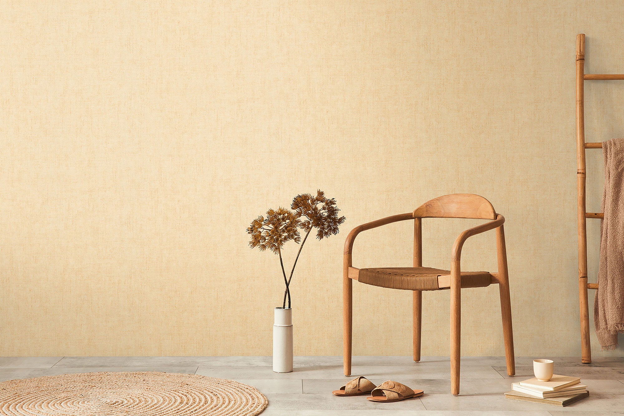 Texture Yellow Cosmo Living Wallpaper by Galerie