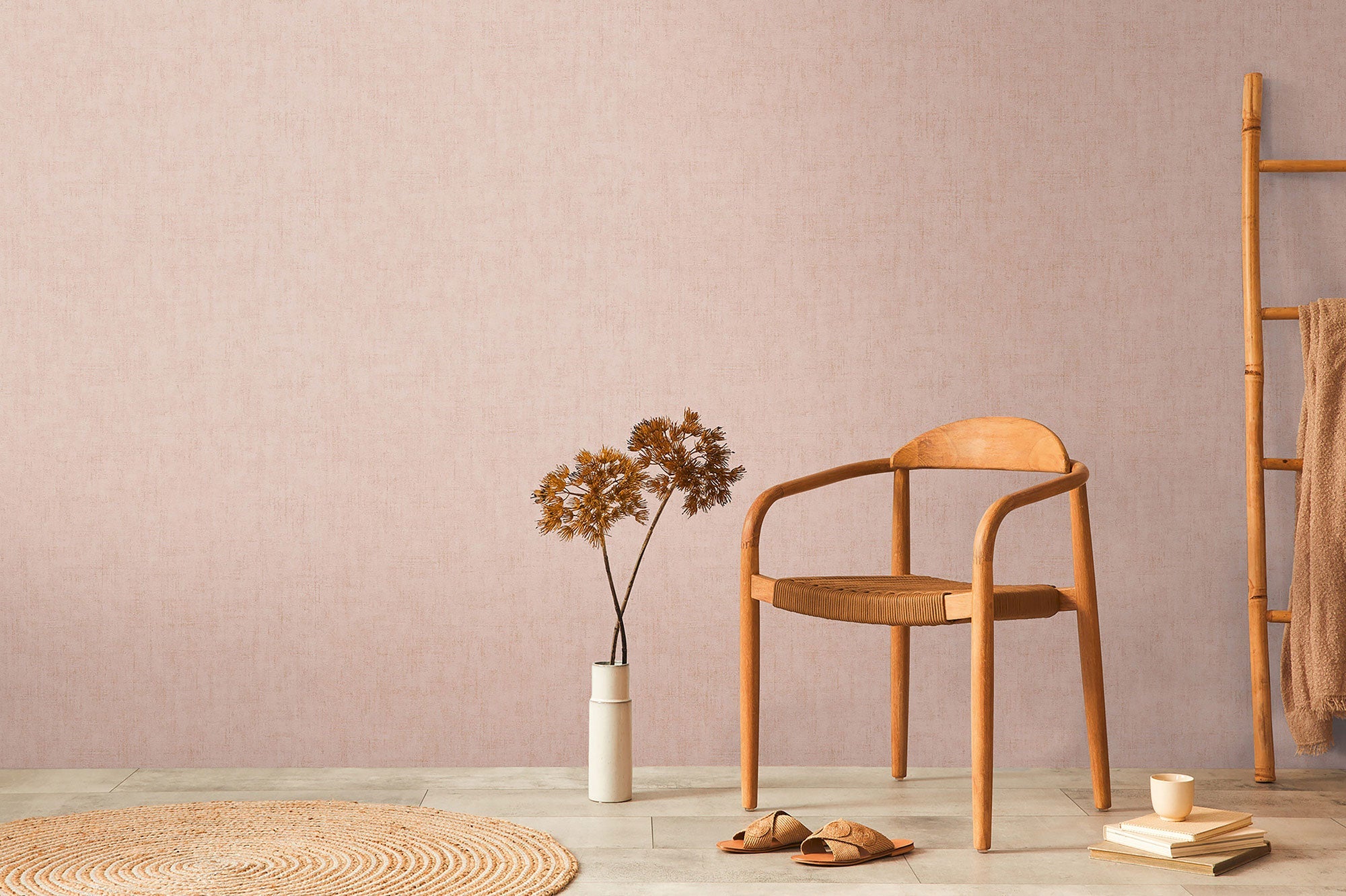 Texture Pink Cosmo Living Wallpaper by Galerie