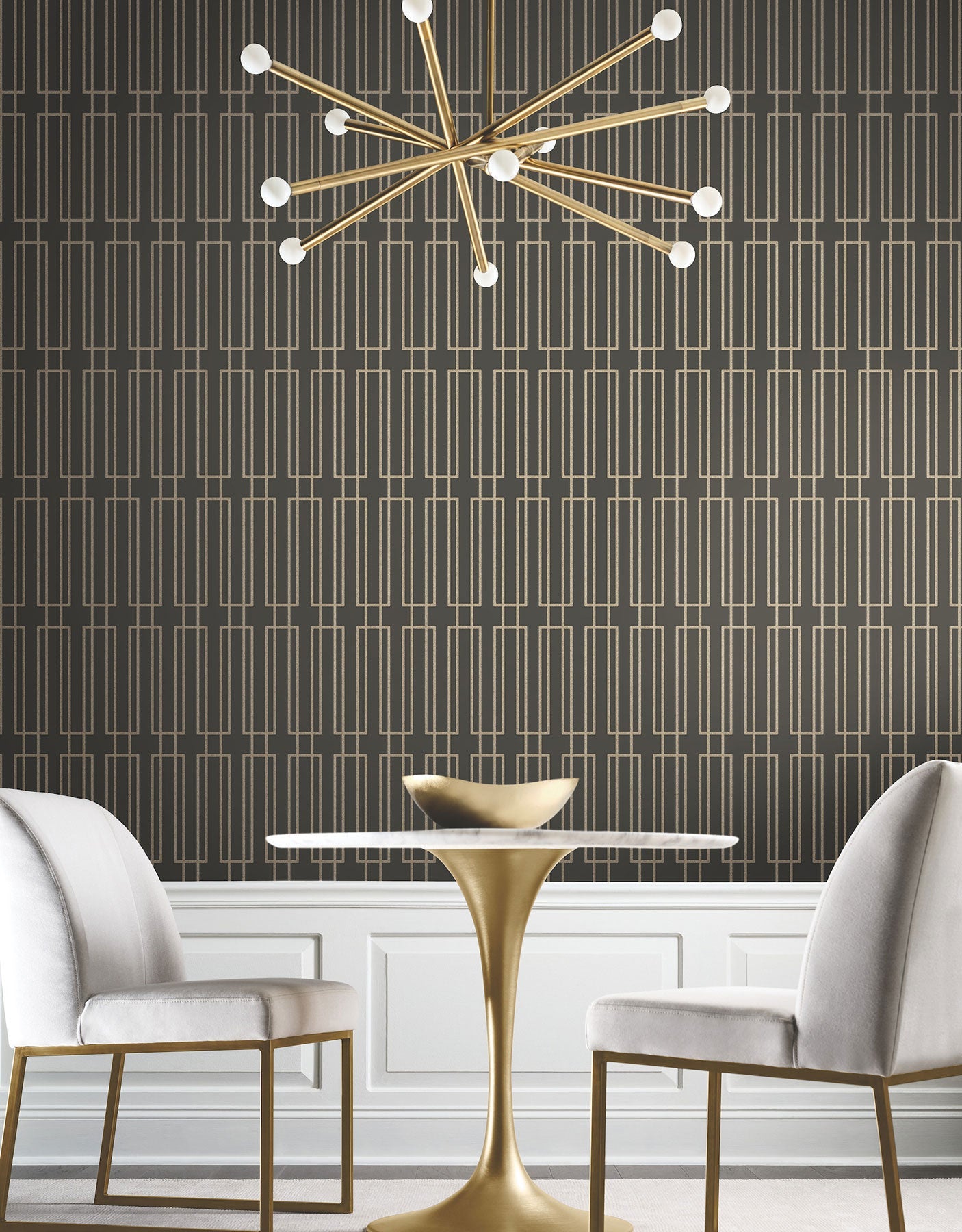 Candice Olson Terrace Charcoal Decadence Wallpaper by York Wallcoverings