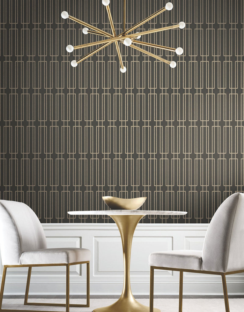Candice Olson Terrace Charcoal Decadence Wallpaper by York Wallcoverings