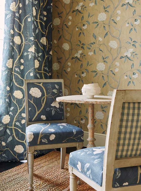 Snow Tree Jardine Florals Wallpaper by Colefax and Fowler