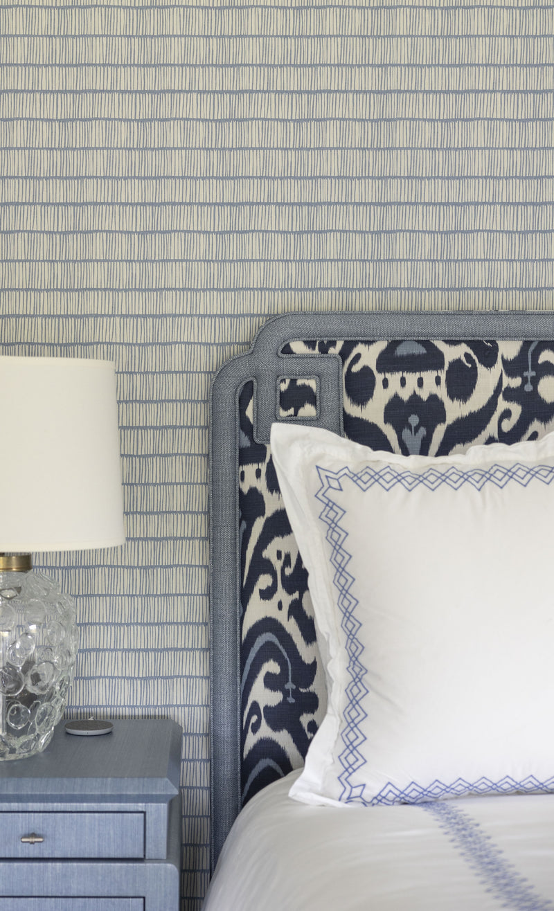 Crochet wallpaper by Christopher Farr Cloth in a room setting