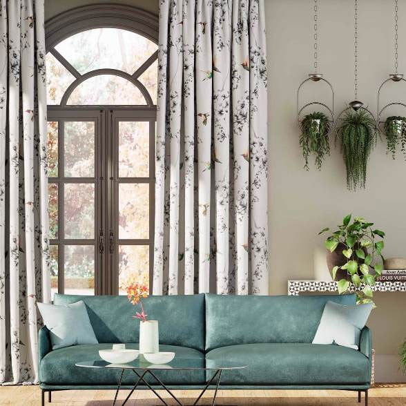 120980 Amazilia Ecru Fabric by Harlequin