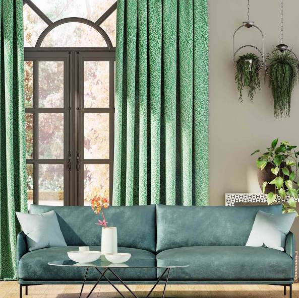 120999 Atoll Seaglass Emerald Fabric by Harlequin