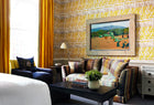 Bookend fabric by Christopher Farr Cloth, shown in situ