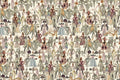 Dancing Parade Slate Wallpaper by Christopher Farr Cloth