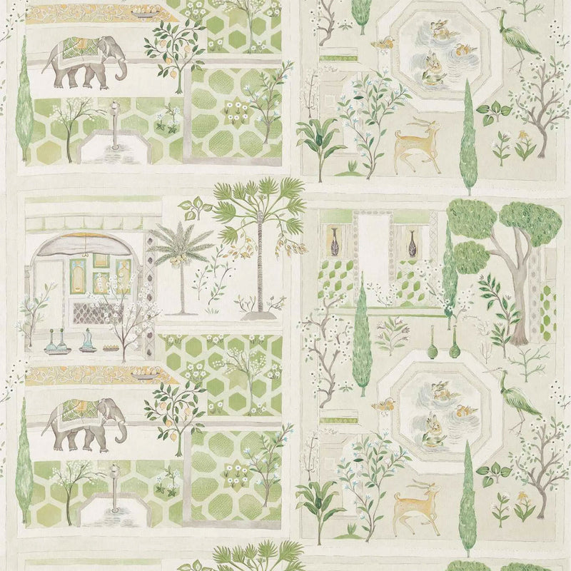 DART226311 Curios Sultan's Garden Green Fabric by Sanderson