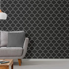 8895 Crystal Trellis Black Wallpaper By Debona