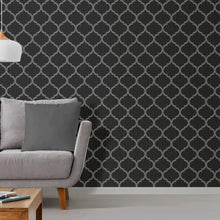 8895 Crystal Trellis Black Wallpaper By Debona