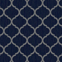 8894 Crystal Trellis Navy Blue Wallpaper By Debona