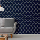 8894 Crystal Trellis Navy Blue Wallpaper By Debona