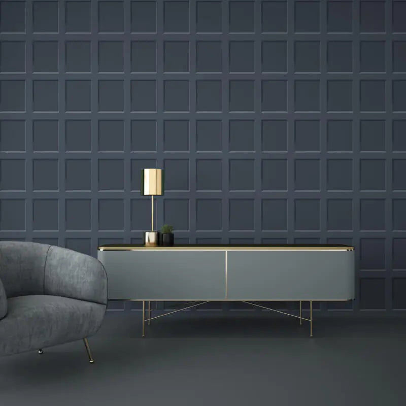 6742 Wood Panel Blue Wallpaper By Debona