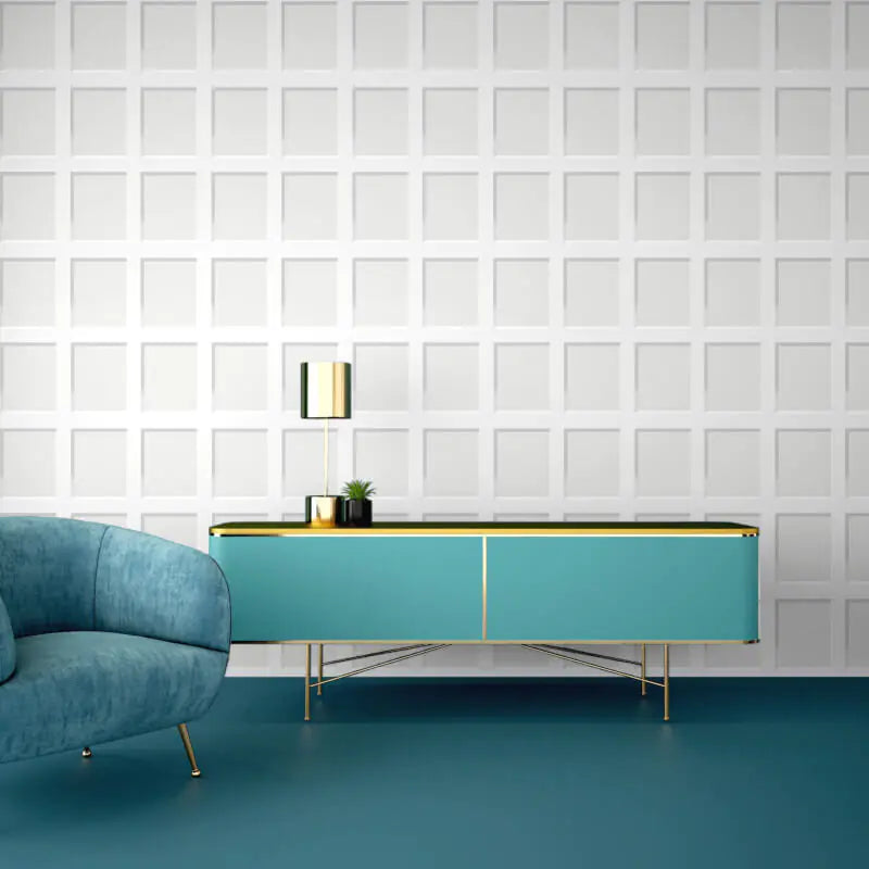 6740 Wood Panel White Wallpaper By Debona