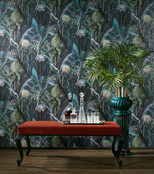 97600 Peacock Blooming Pineapple Décors & Panoramiques Wallpaper By Arte