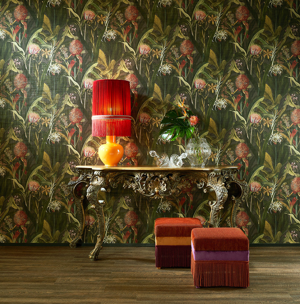 97601 Cardinal Blooming Pineapple Décors & Panoramiques Wallpaper By Arte