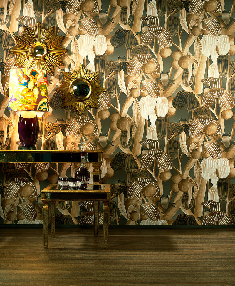 97511 Woodwork Les Grenouilles de Chavroches Décors & Panoramiques Wallpaper By Arte