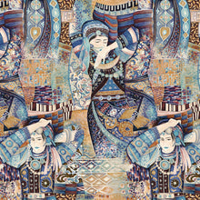 97642 Indigo Myth Odisha Dance Décors & Panoramiques Wallpaper By Arte