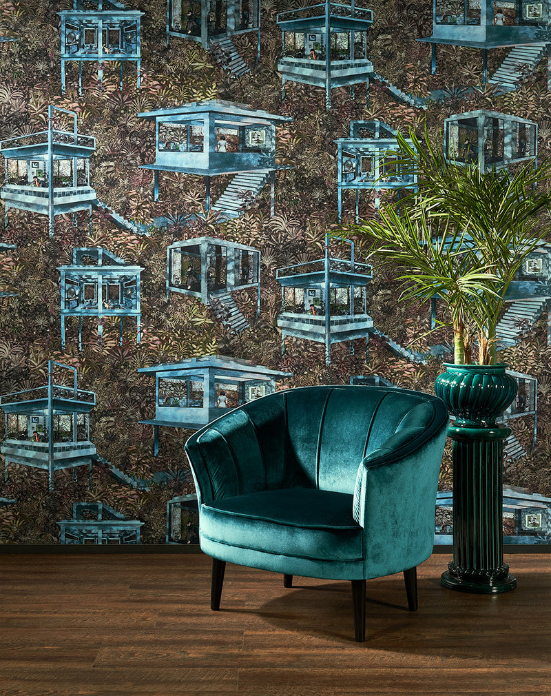 97582 Azure Palafitas Amazonia Décors & Panoramiques Wallpaper By Arte