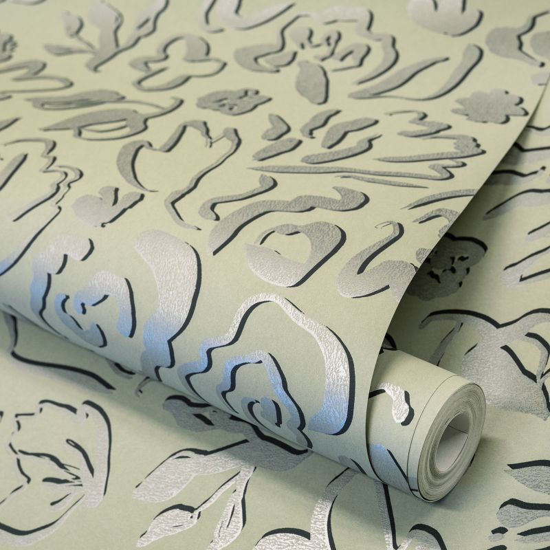 65328 Fiore Salt Sage Wallpaper By Hohenberger