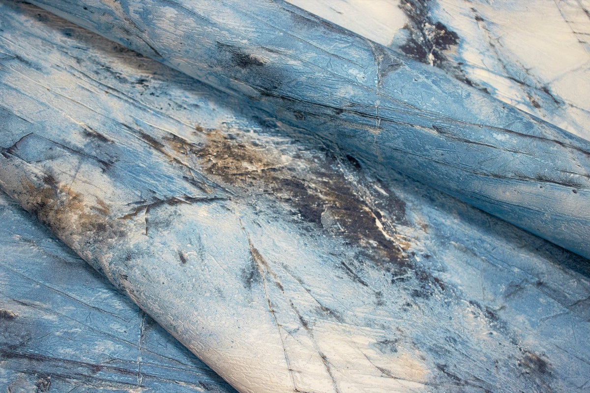 86608 Glacialis Mediterranean Blue Carrara 4 Wallpaper by Today Interiors - Detail
