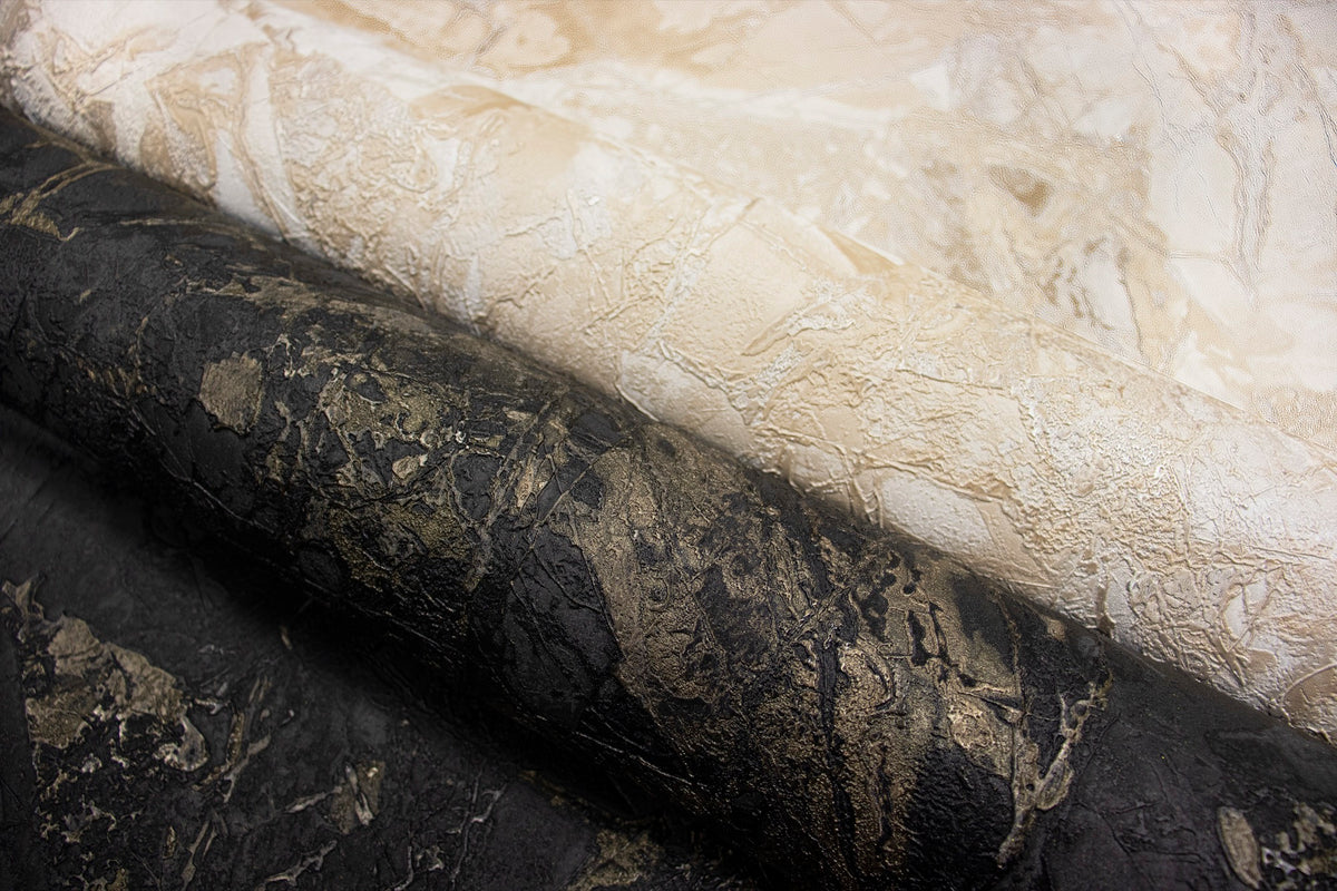 86629 Lunaris Obsidian Black Carrara 4 Wallpaper by Today Interiors - Detail