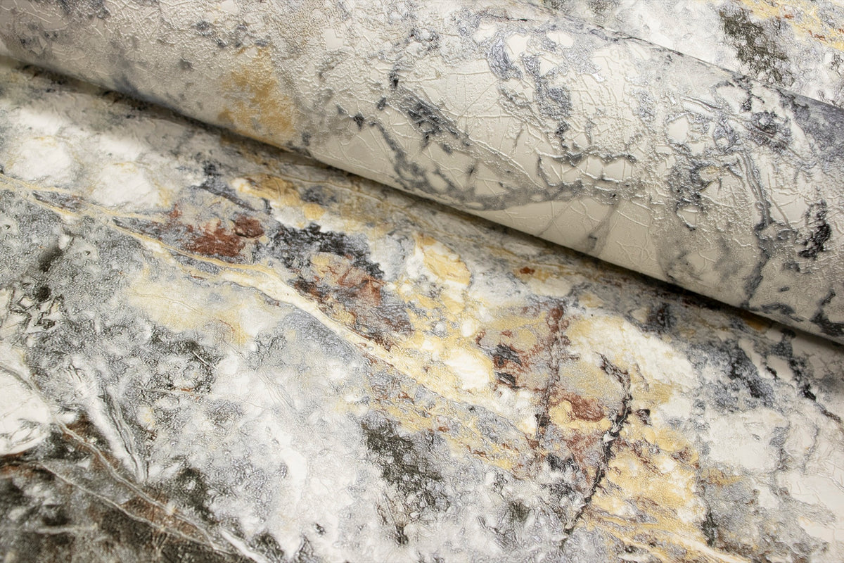 86650 Tempest Basalt Carrara 4 Wallpaper by Today Interiors - Detail
