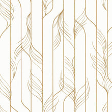 Candice Olson Elemental Thread White & Gold Decadence Wallpaper by York Wallcoverings