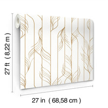 Candice Olson Elemental Thread White & Gold Decadence Wallpaper by York Wallcoverings