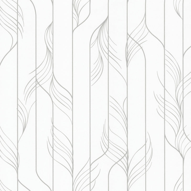 Candice Olson Elemental Thread White & Silver Decadence Wallpaper by York Wallcoverings