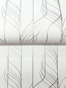 Candice Olson Elemental Thread White & Silver Decadence Wallpaper by York Wallcoverings